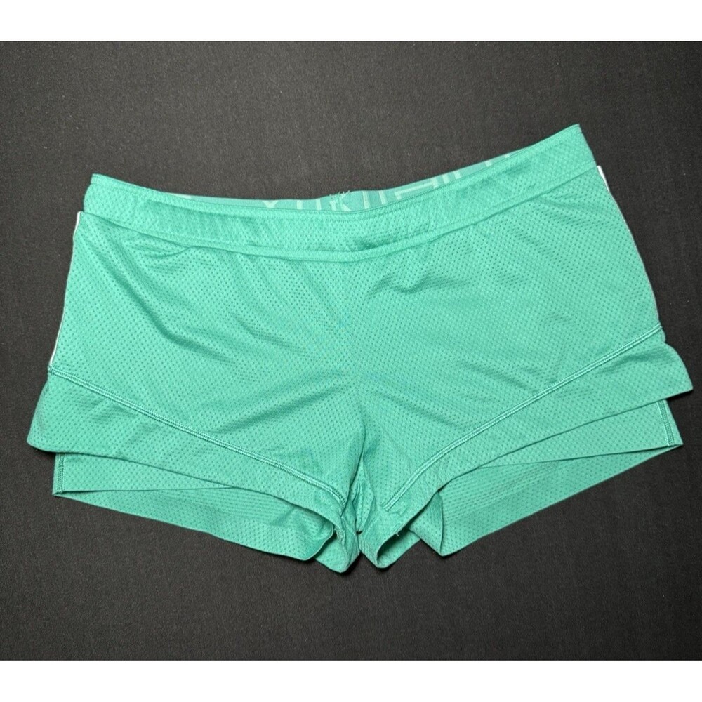 ROXY Y2K Teal Micro Netted Short Shorts Low Rise Surf Athletic 30" W - Picture 2 of 5